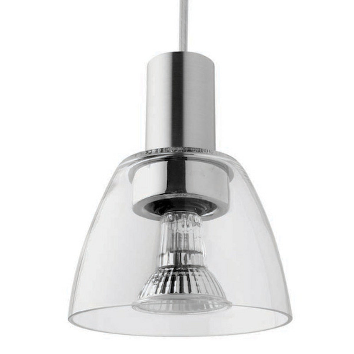 RENDL Outlet BIZZO pendant  clear glass/aluminum 230V LED E14 15W 123618 1