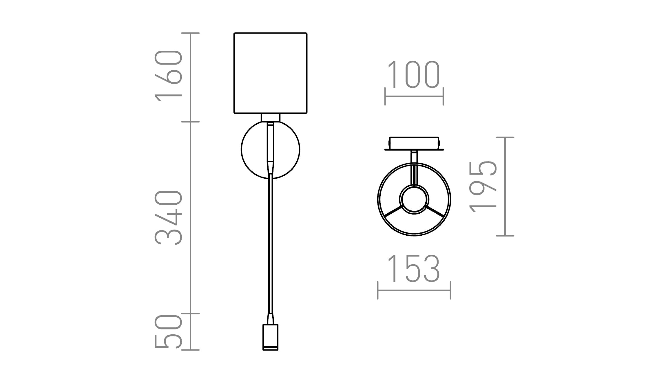 VERSA E27 + LED - Product sketch