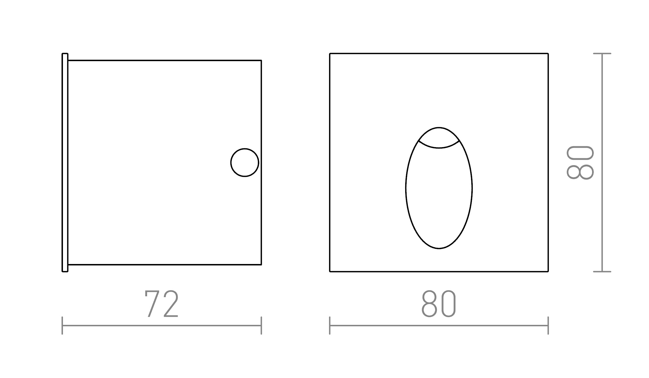 ELICA ΤΕΤΡΑΓΩΝΟ - Product sketch
