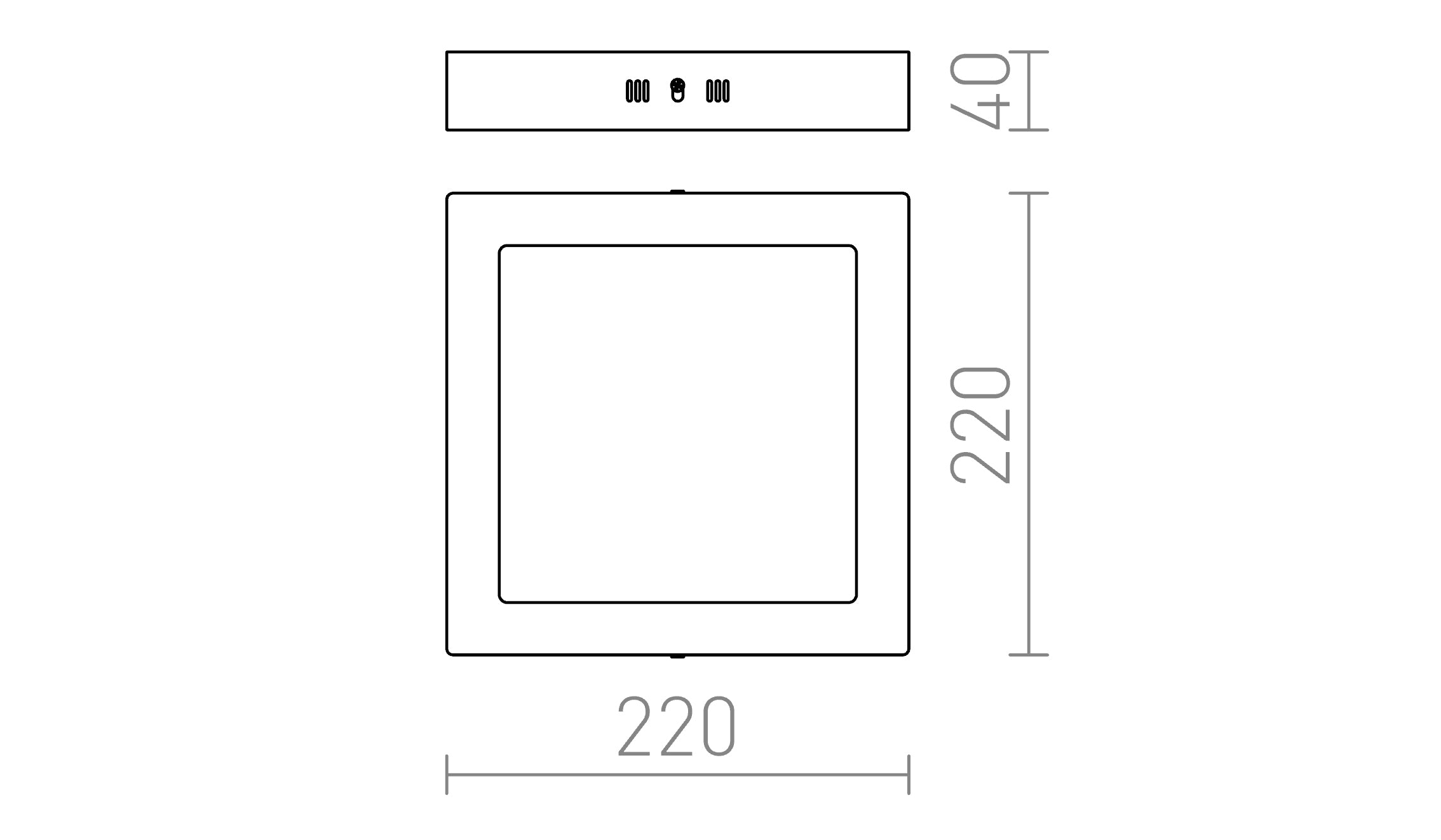 SLENDER SQ 22 ΕΠΙΦΑΝΕΙΑΣ - Product sketch