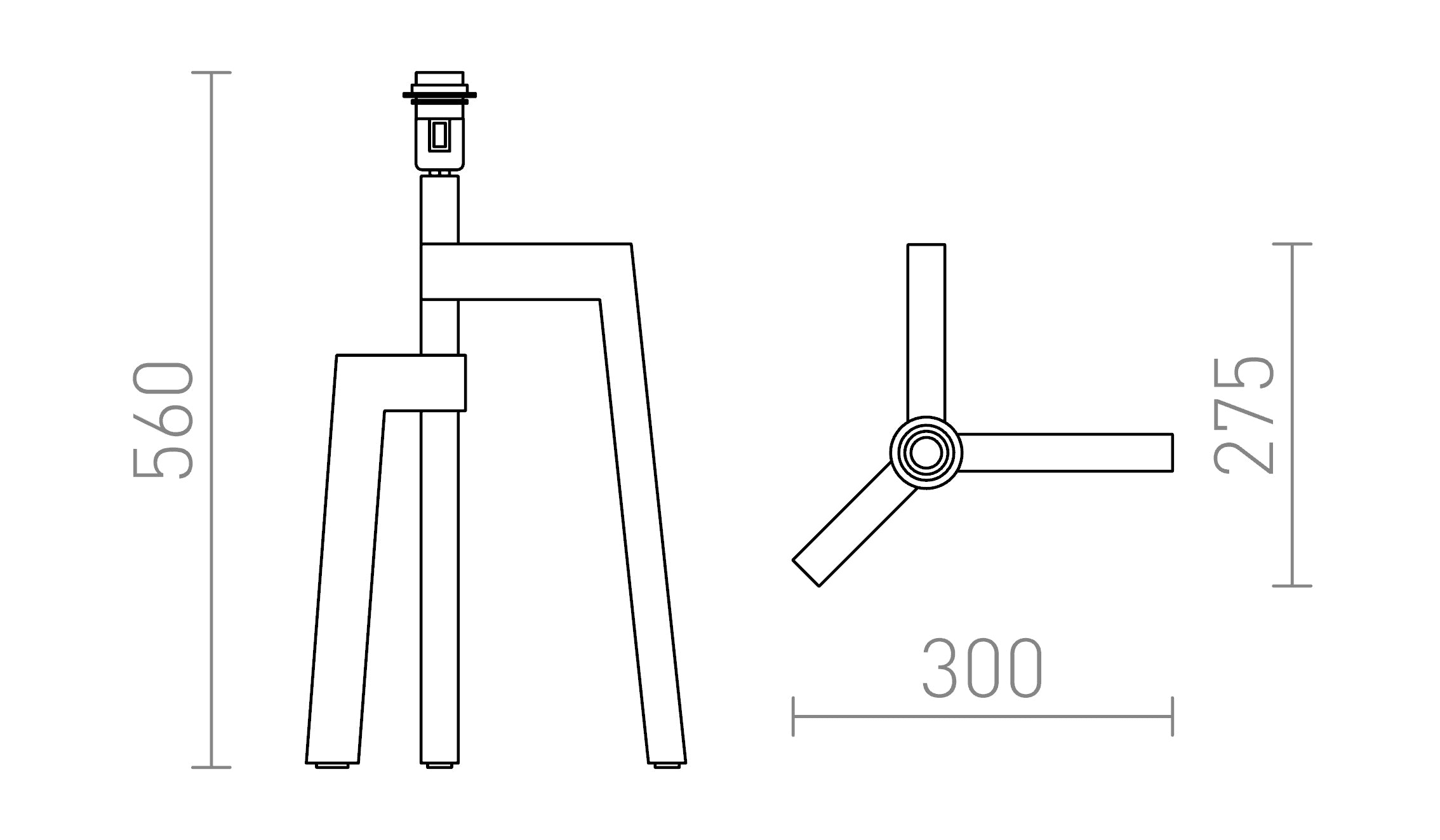 WOODY ΕΠΙΤΡΑΠΕΖΙΑ ΒΑΣΗ - Product sketch