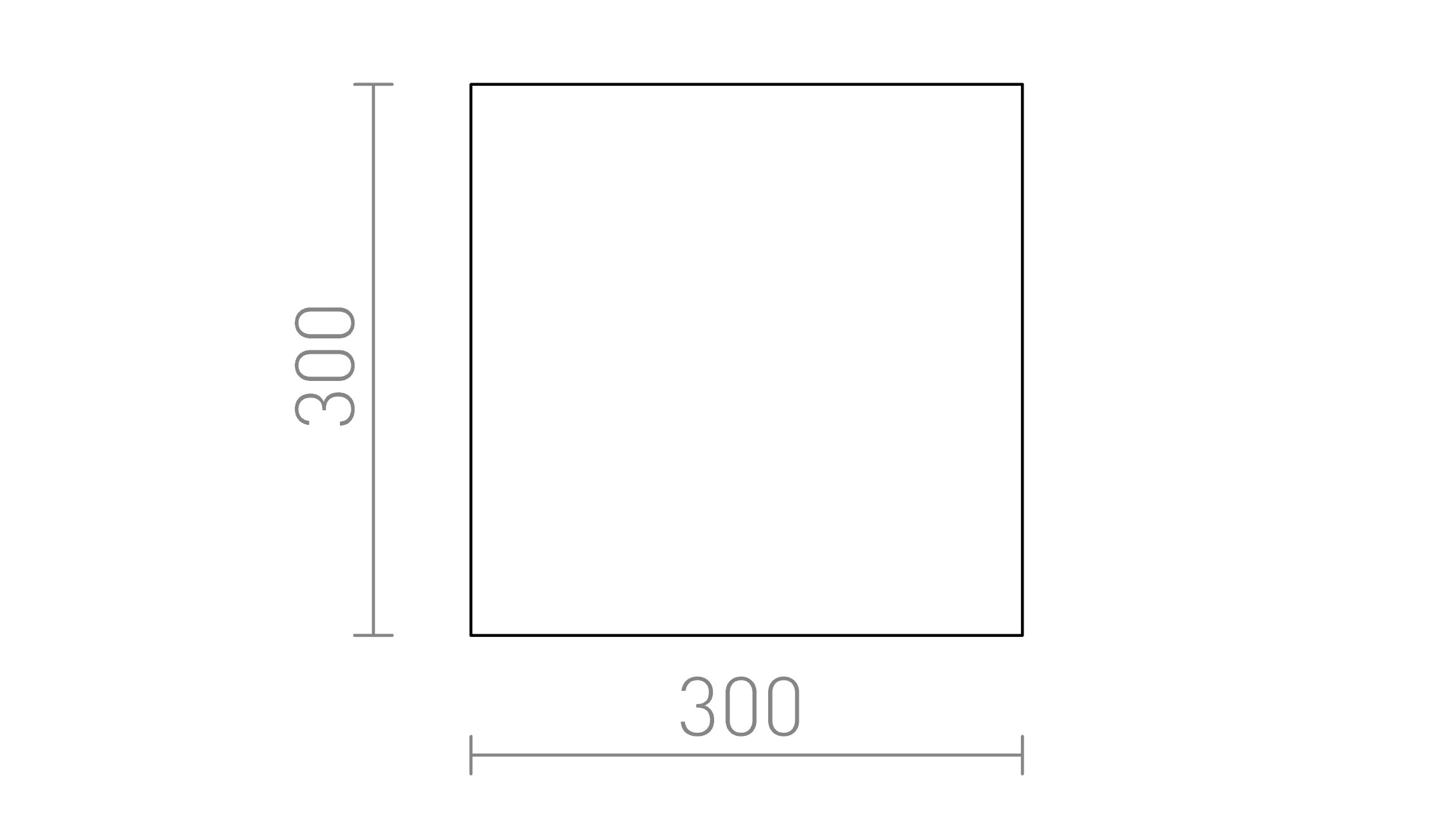 ΤΕΤΡΑΓΩΝΟΣ ΔΙΑΧΥΤΗΣ PMMA - Product sketch