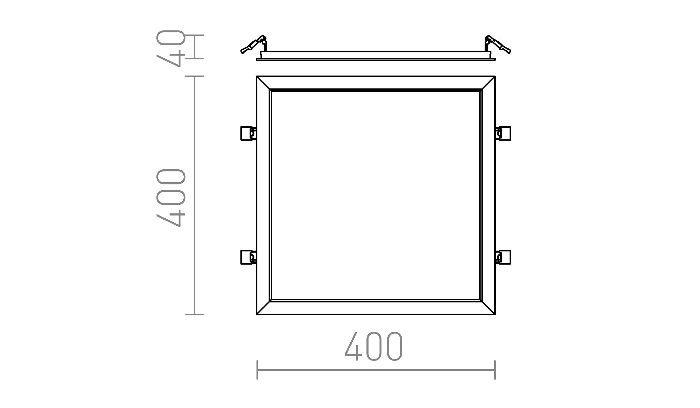 STRUCTURAL LED ΧΩΝΕΥΤΟ 40X40 - Product sketch