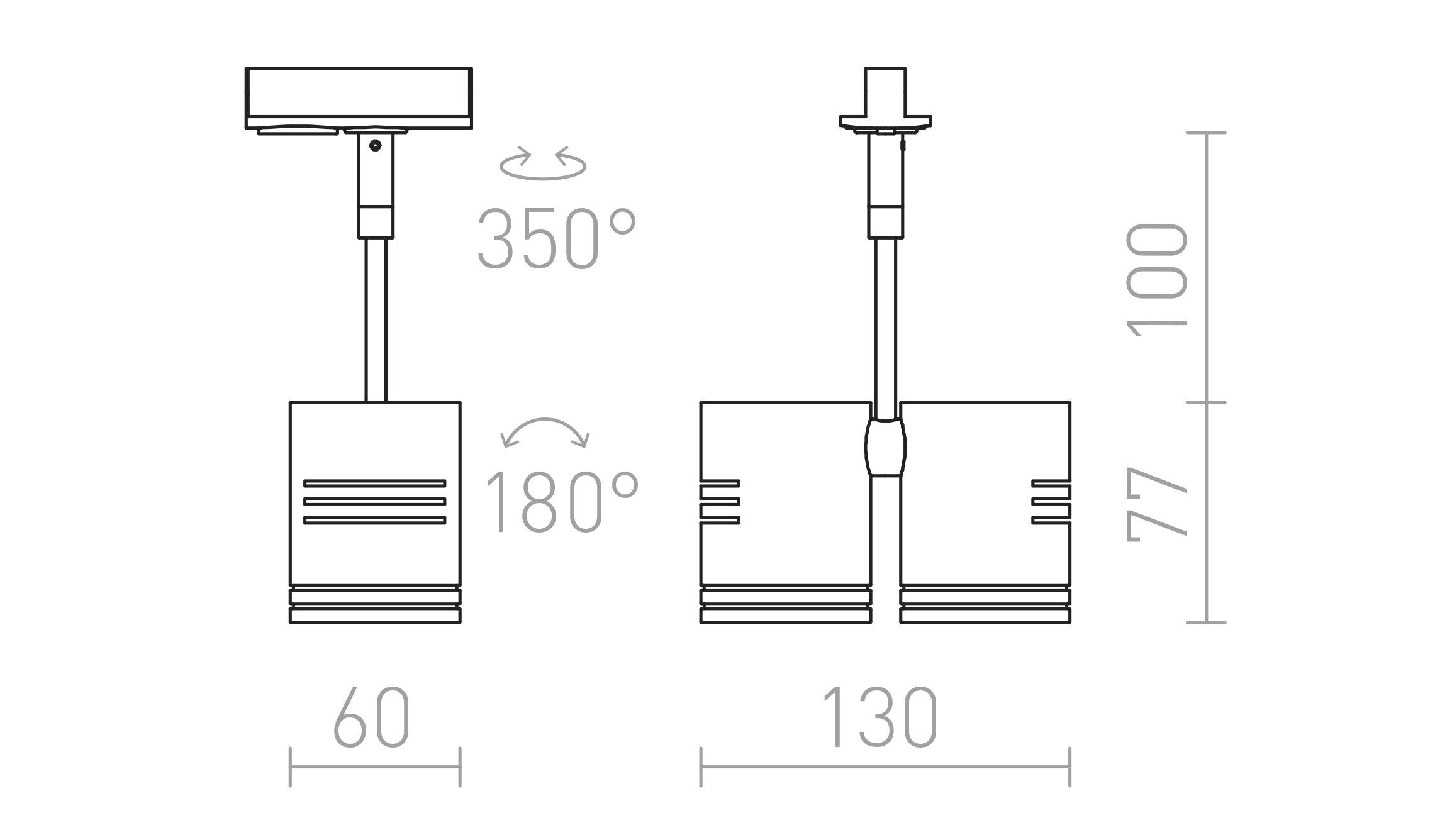 BEEBA II ΓΙΑ ΡΑΓΑ ΦΩΤΙΣΜΟΥ ΜΟΝΟΥ ΚΥΚΛΩΜΑΤΟΣ - Product sketch