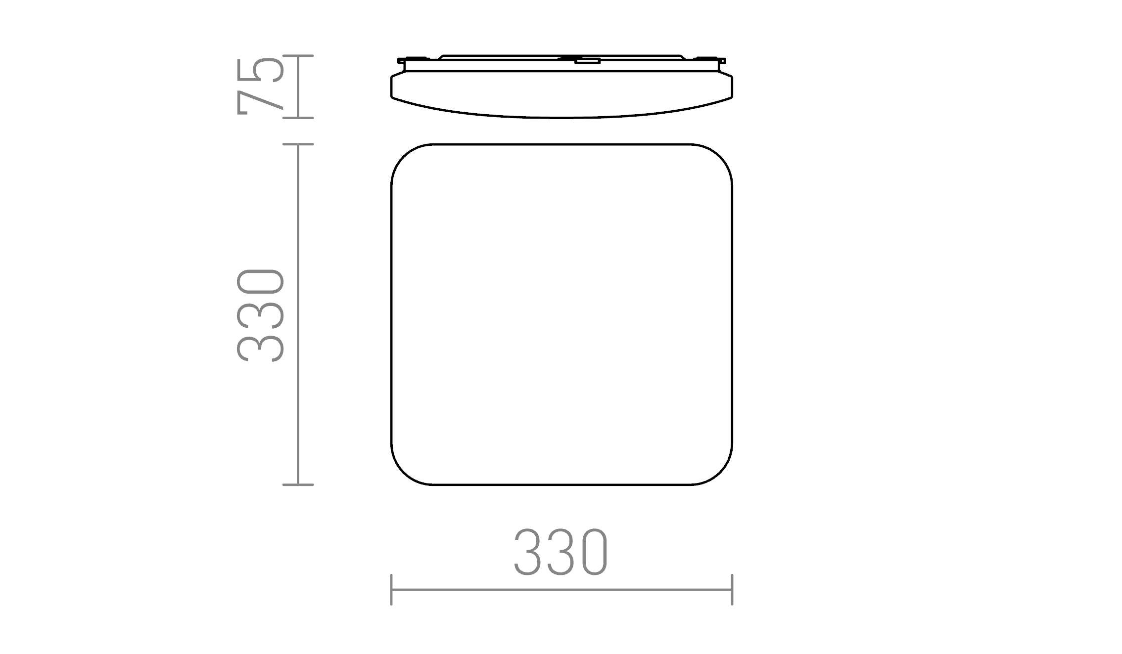 ΑΙΣΘΗΤΗΡΑΣ SEMPRE SQ 33 - Product sketch