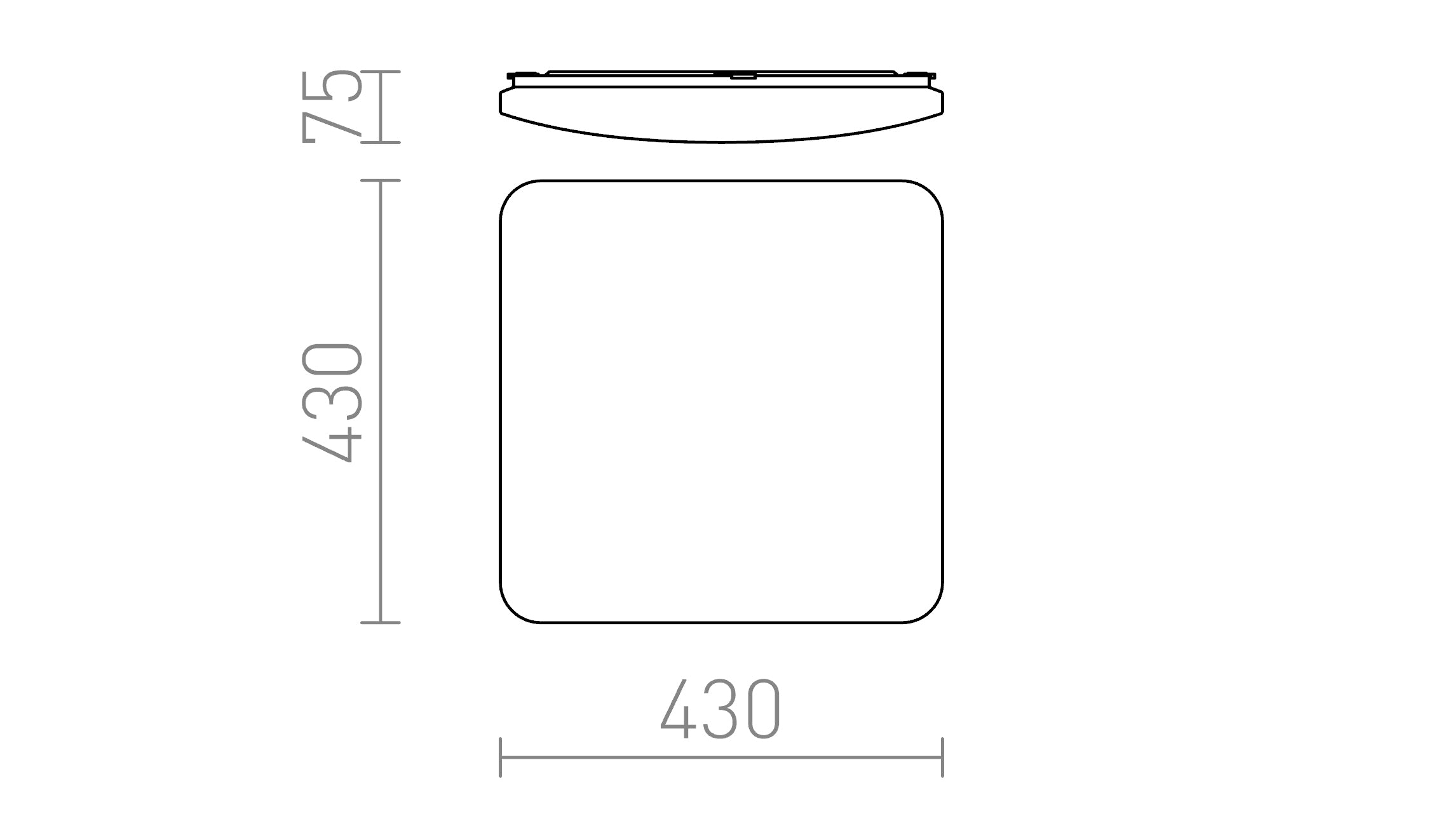 ΑΙΣΘΗΤΗΡΑΣ SEMPRE SQ 43  - Product sketch