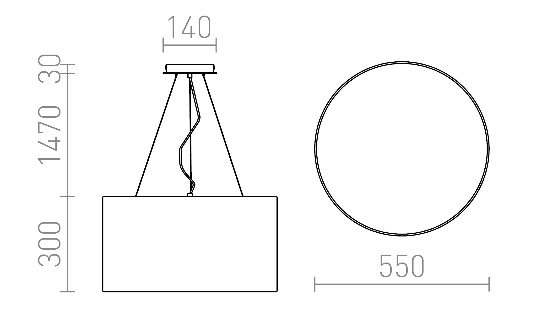 ΚΡΕΜΑΣΤΟ LALO 55 - Product sketch