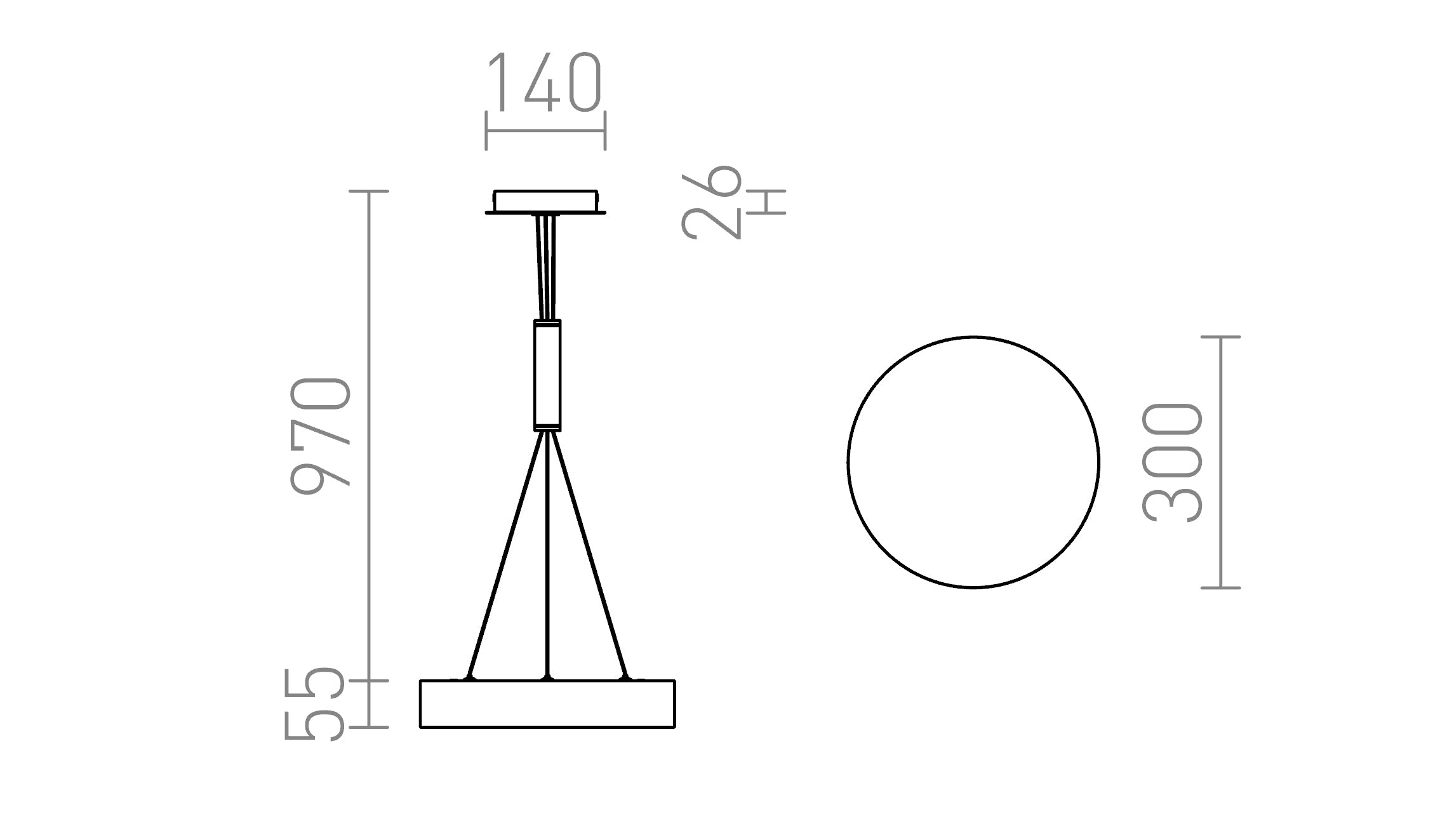 LARISA R 30 ΚΡΕΜΑΣΤΟ - Product sketch
