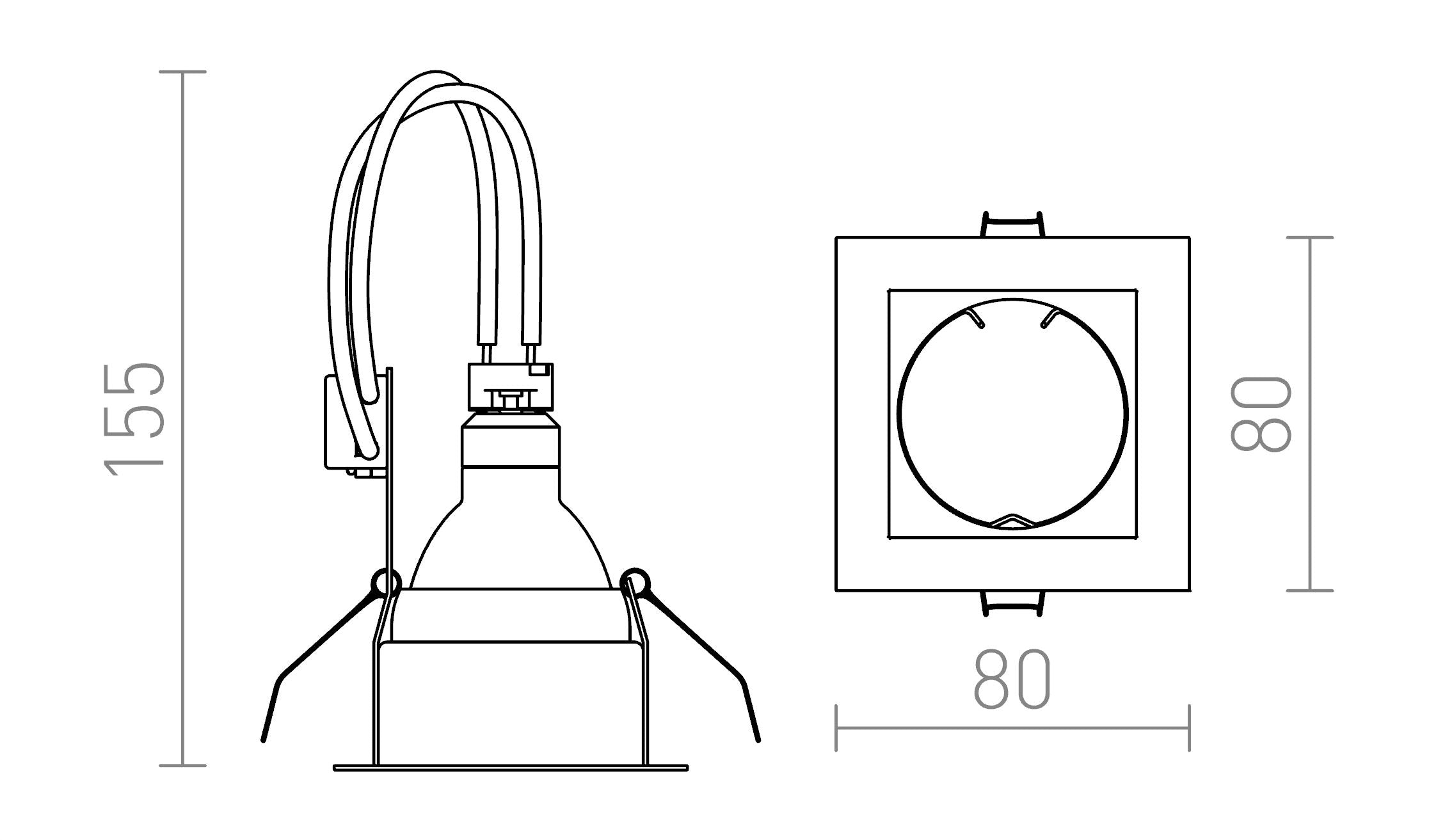 MERIKO GU10 - Product sketch
