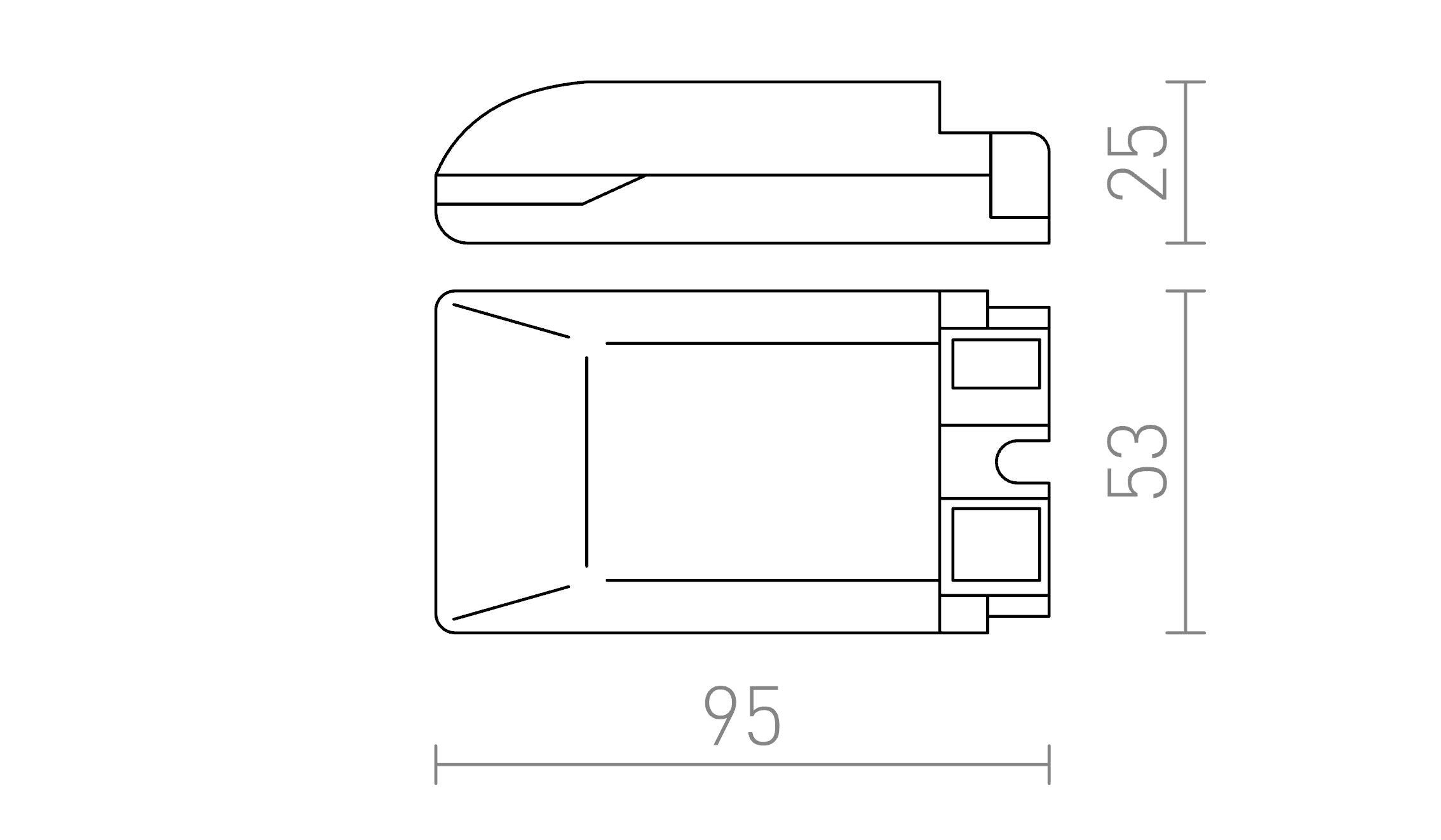 ΤΡΟΦΟΔΟΤΙΚΟ 700mA DIMM - Product sketch