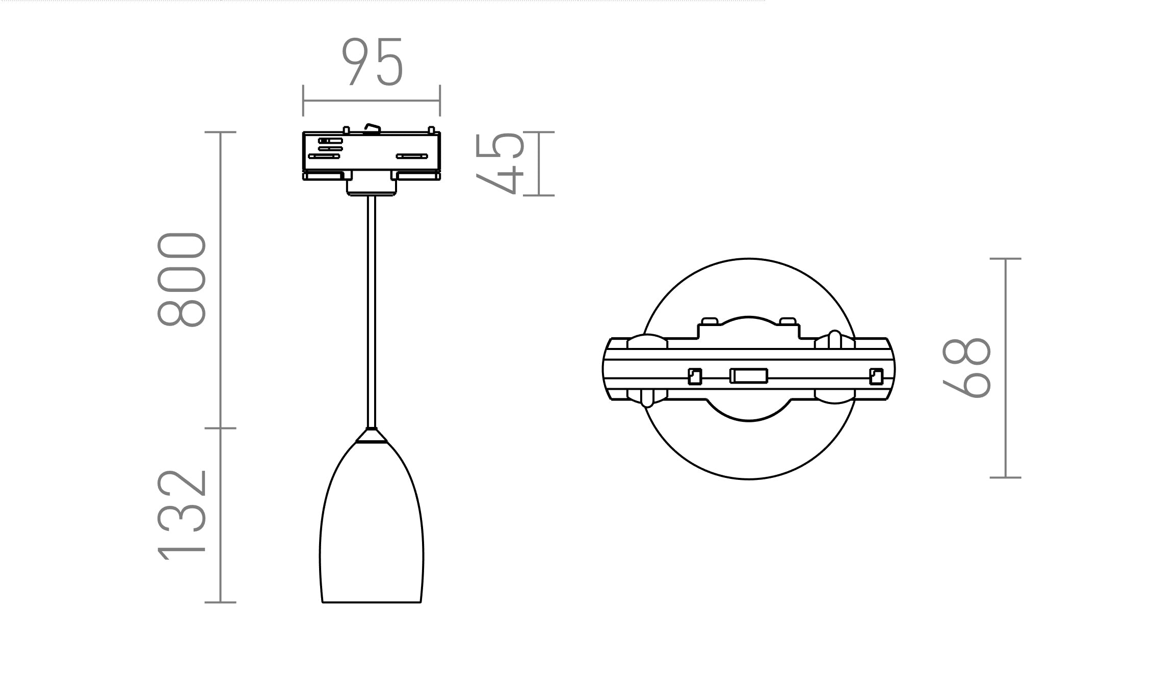 BABADES ΓΙΑ ΡΑΓΑ ΦΩΤΙΣΜΟΥ ΤΡΙΩΝ ΚΥΚΛΩΜΑΤΩΝ - Product sketch