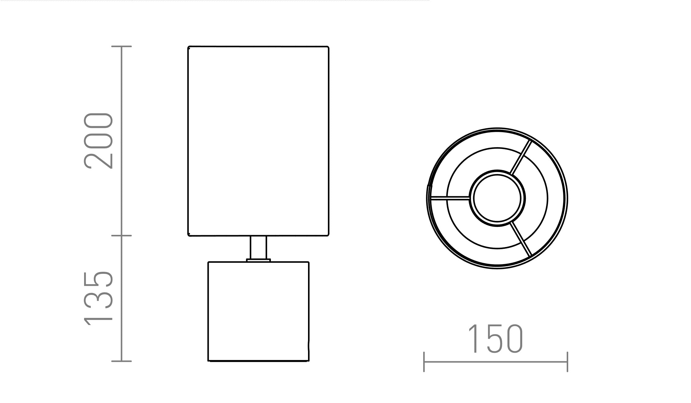 CAMINO ΕΠΙΤΡΑΠΕΖΙΟ ΜΕ ΑΜΠΑΖΟΥΡ - Product sketch