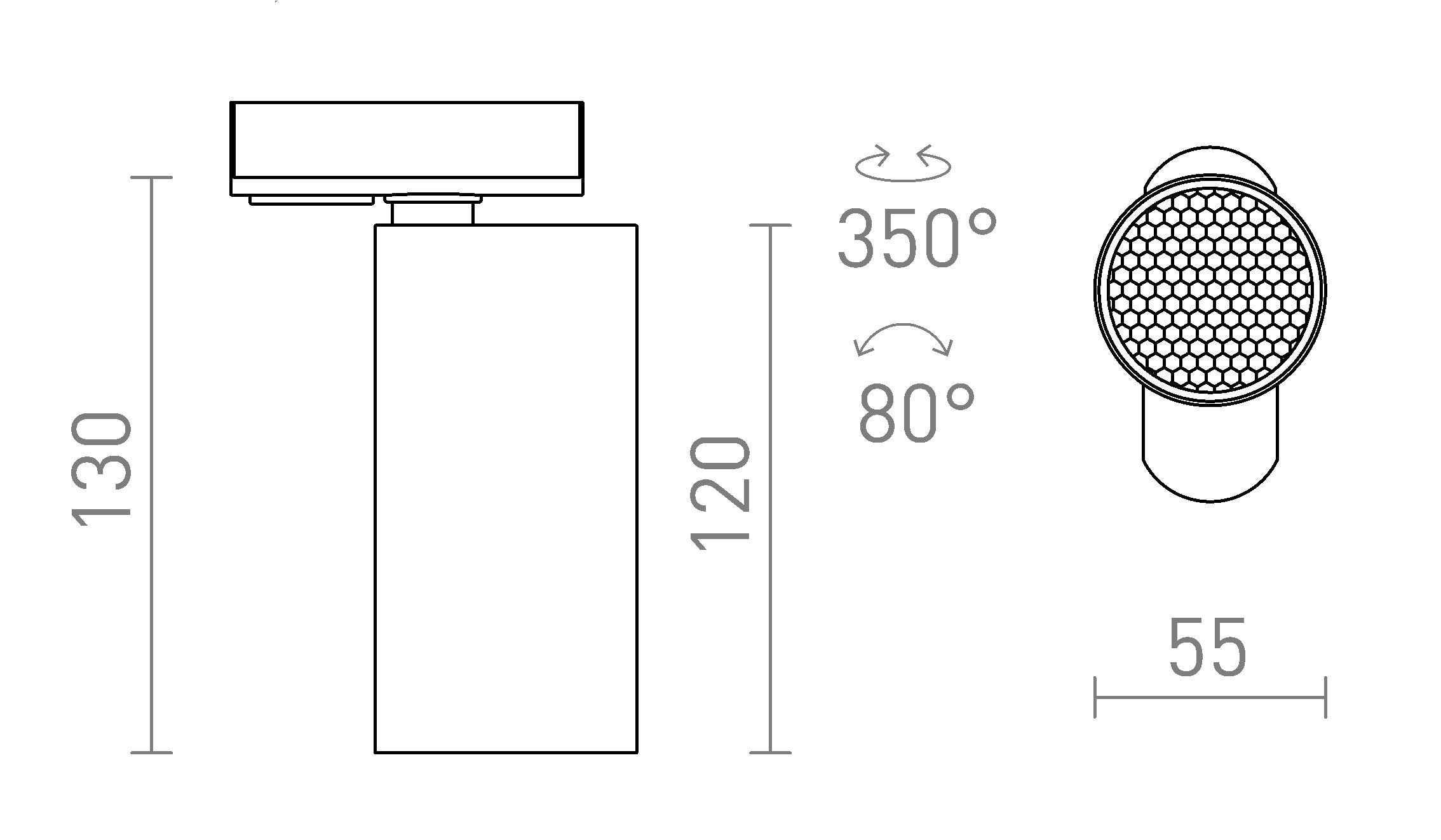 FORZA ΓΙΑ ΡΑΓΑ ΦΩΤΙΣΜΟΥ ΜΟΝΟΥ ΚΥΚΛΩΜΑΤΟΣ - Product sketch
