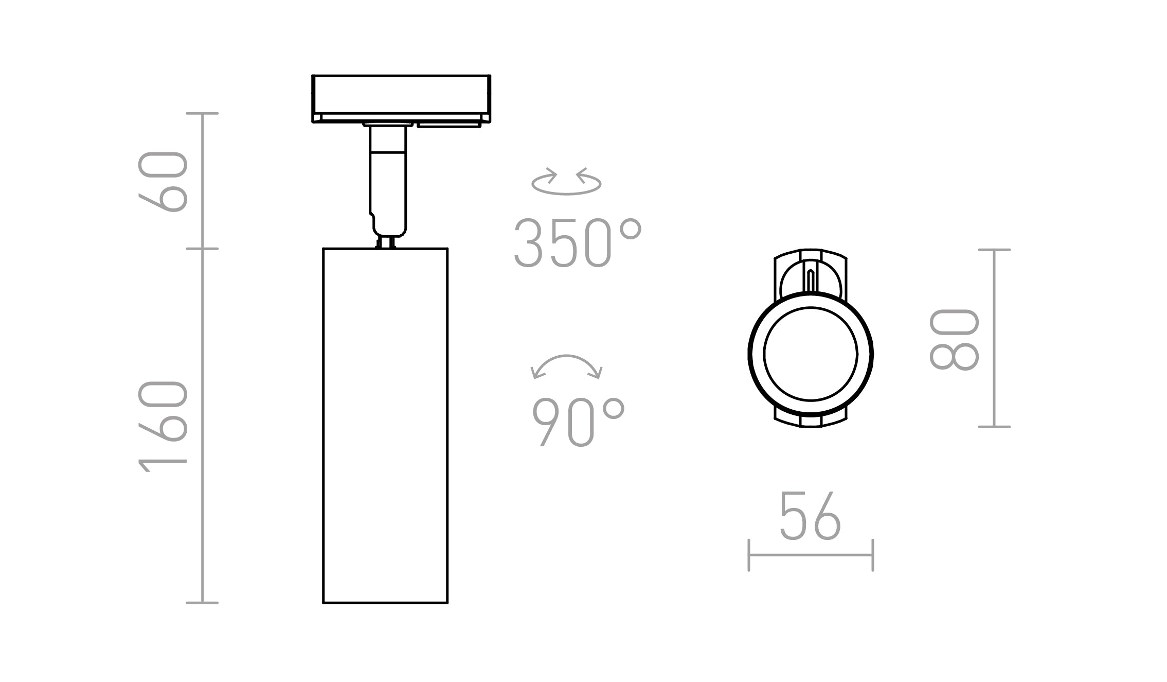 MAVRO DIMM ΓΙΑ ΡΑΓΑ ΦΩΤΙΣΜΟΥ ΤΡΙΩΝ ΚΥΚΛΩΜΑΤΩΝ - Product sketch