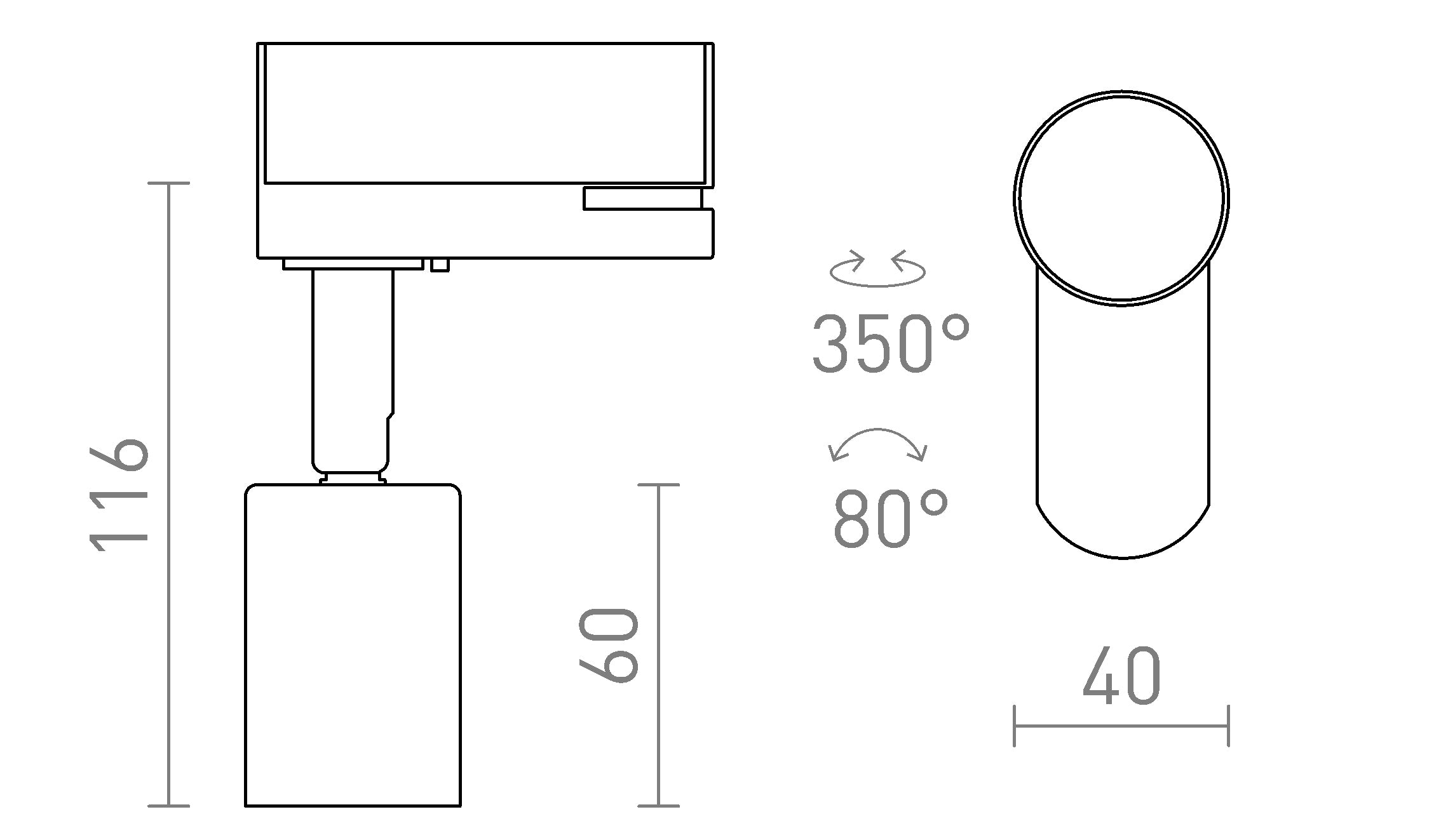 FAX E27 ΓΙΑ ΡΑΓΑ ΦΩΤΙΣΜΟΥ ΤΡΙΩΝ ΚΥΚΛΩΜΑΤΩΝ - Product sketch