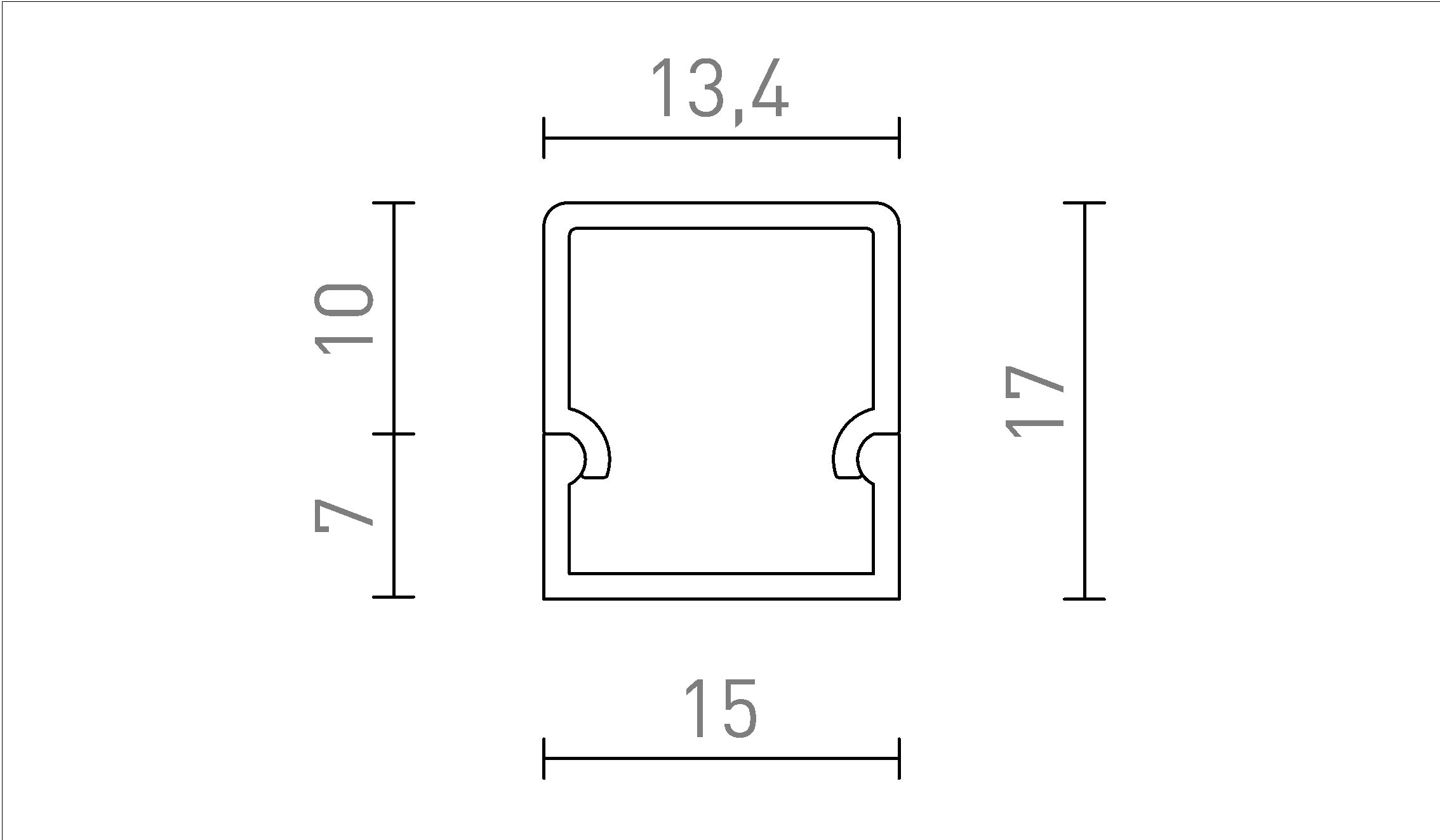 LED ΠΡΟΦΙΛ H - Product sketch
