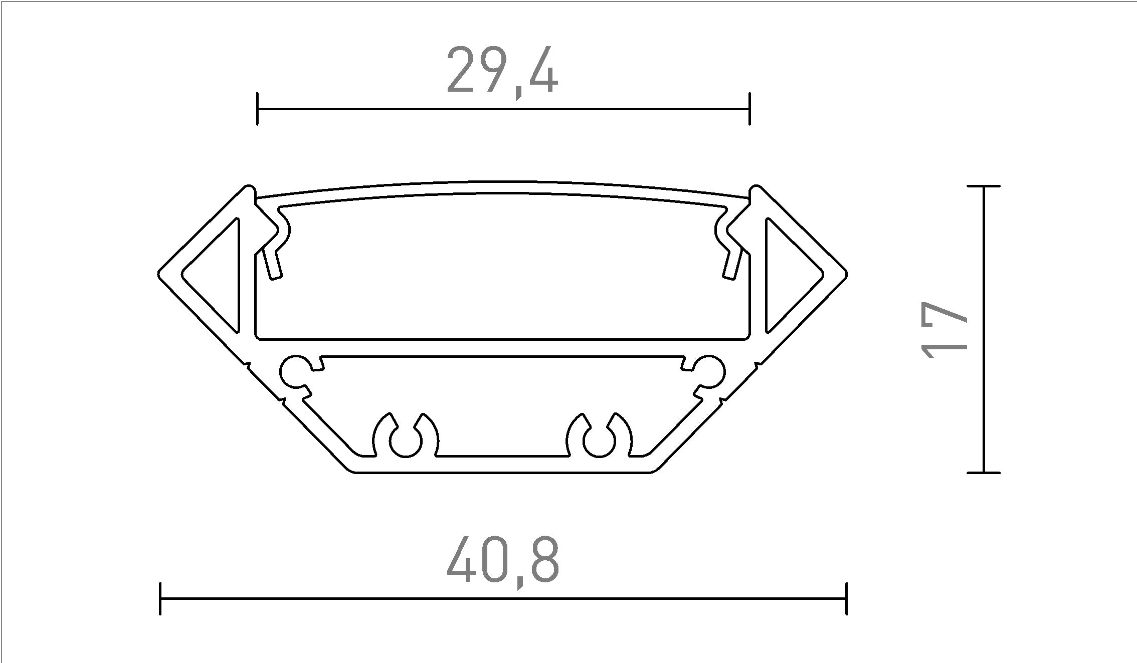 LED ΠΡΟΦΙΛ J - Product sketch