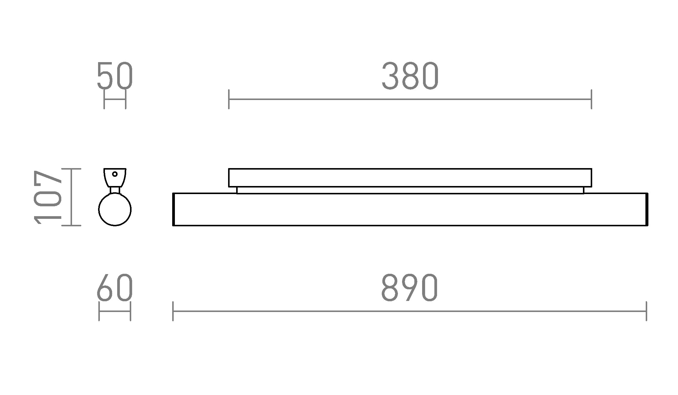 RIVIER LED 89 18W - Product sketch