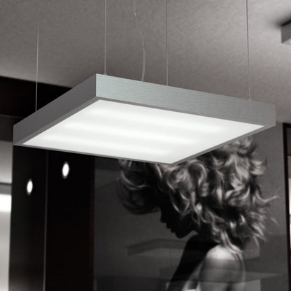 RENDL Outlet STRUCTURAL 55x55 pendant  brushed aluminum 230V 2G11 3x36W R10095 4