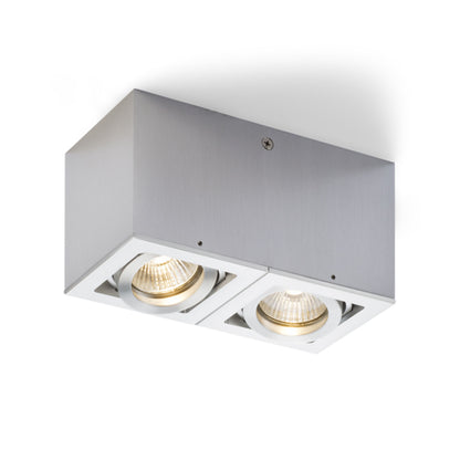 RENDL surface mounted lamp BERIT II ceiling aluminum 230V GU10 2x50W R10120 1