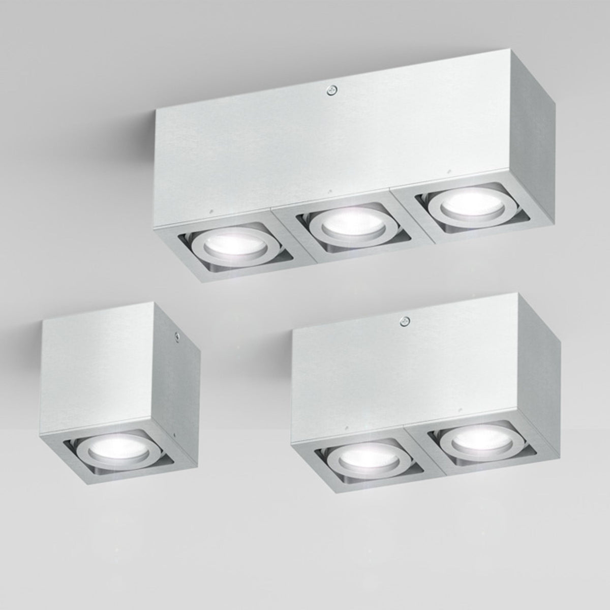 RENDL surface mounted lamp BERIT II ceiling aluminum 230V GU10 2x50W R10120 3