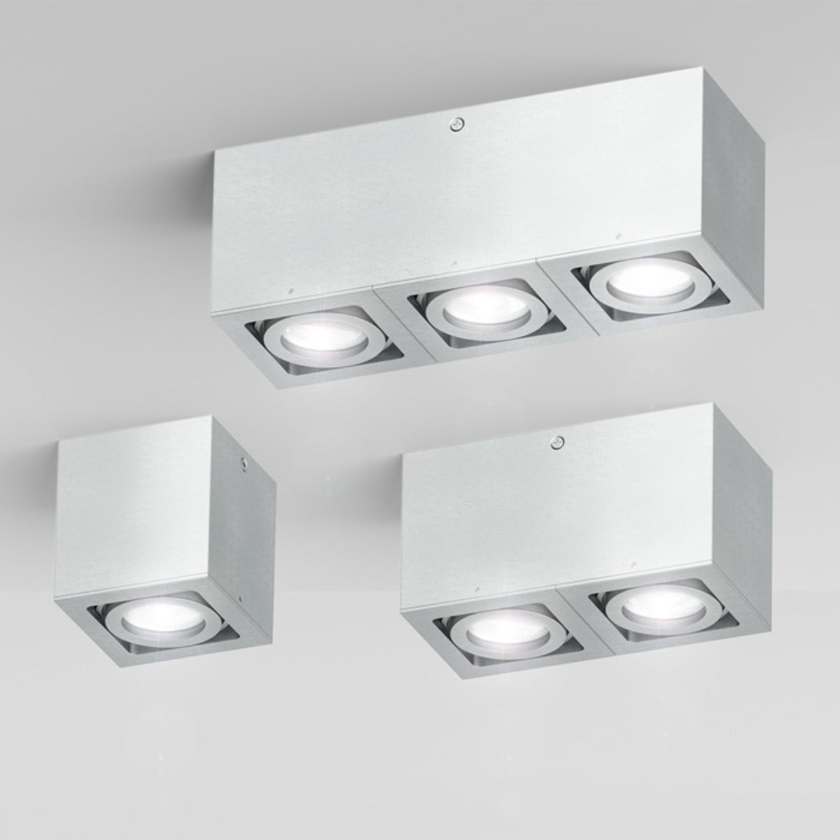 RENDL surface mounted lamp BERIT III ceiling aluminum 230V GU10 3x50W R10121 3