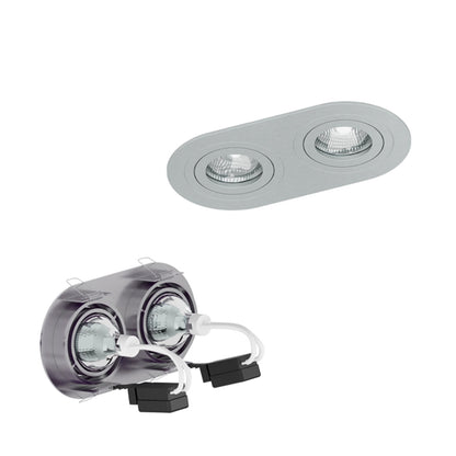 RENDL Outlet BIZZ II directional brushed aluminum 12V GU5,3 2x50W R10189 4