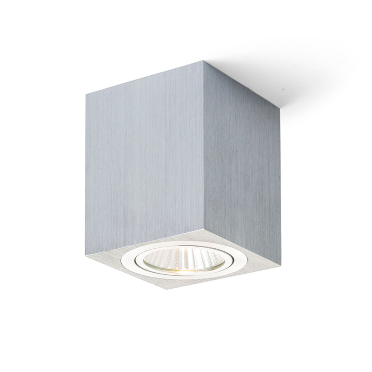 RENDL Outlet MAYO SQ ceiling directional brushed aluminum 230V/700mA LED 9W 36° 2700K R10325 1