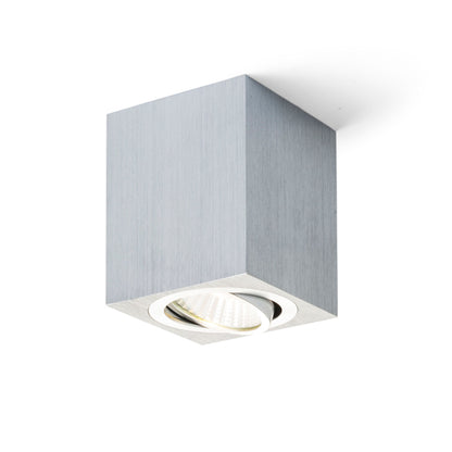 RENDL Outlet MAYO SQ ceiling directional brushed aluminum 230V/700mA LED 9W 36° 2700K R10325 3