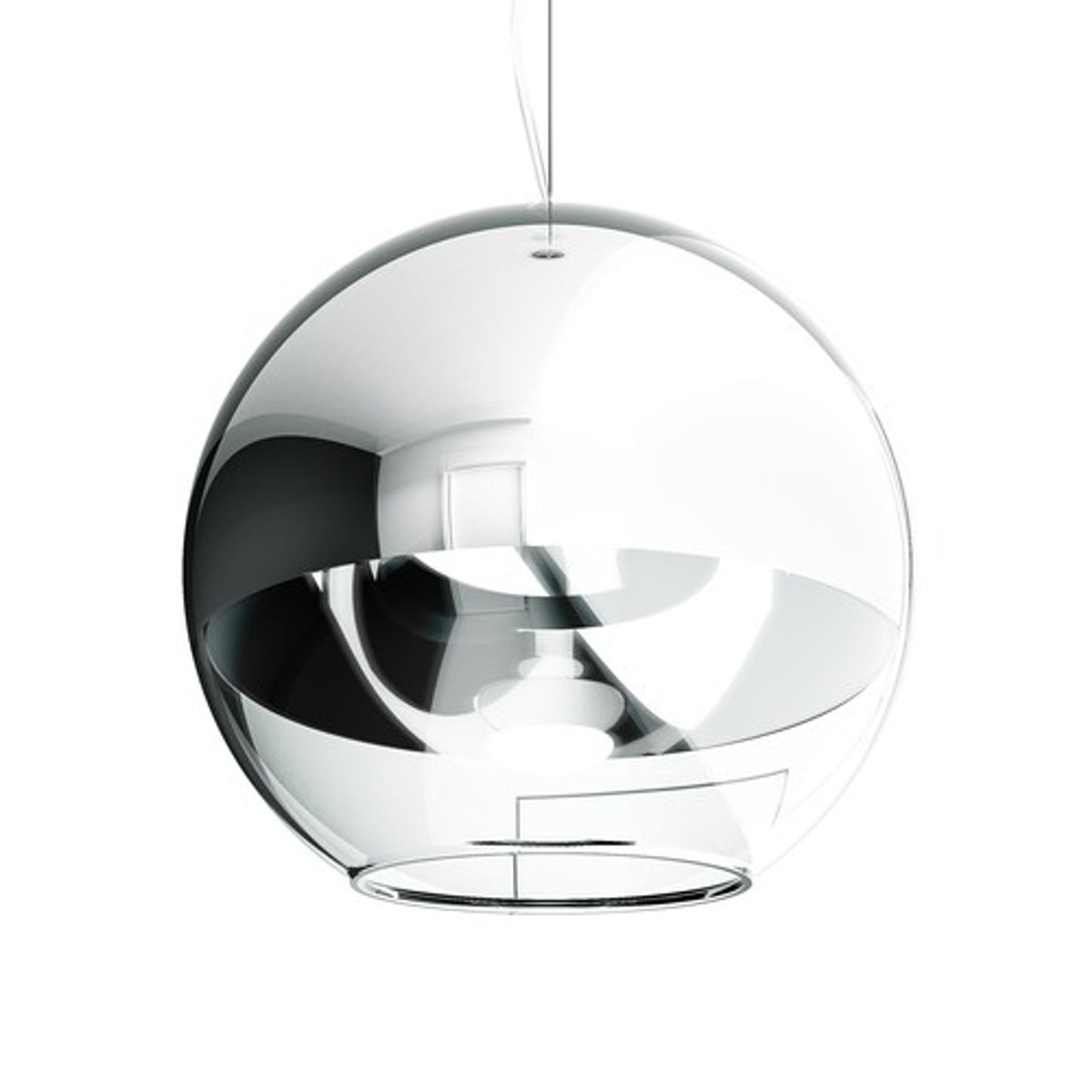 RENDL pendant lamp BEAU MONDE 35 pendant  chrome-tinted glass/clear glass 230V LED E27 15W R10516 3