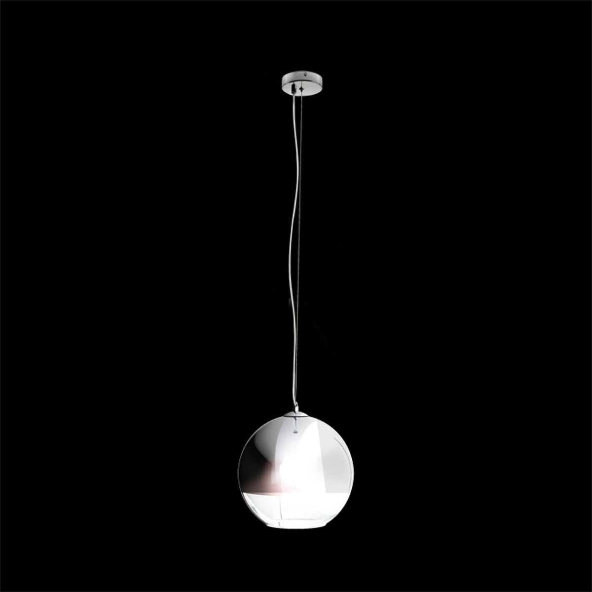RENDL pendant lamp BEAU MONDE 35 pendant  chrome-tinted glass/clear glass 230V LED E27 15W R10516 4