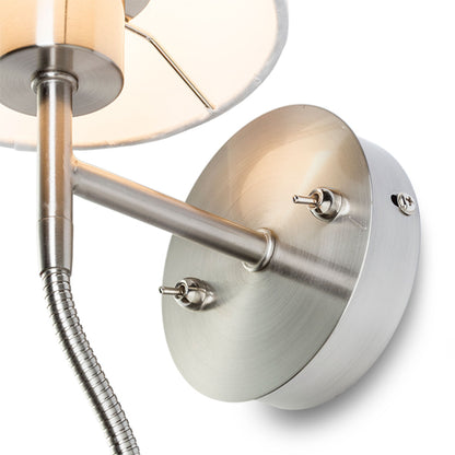 RENDL wall lamp VERSA wall with shade white matt nickel 230V LED E27 LED 15+3W 40°  3000K R10580 6