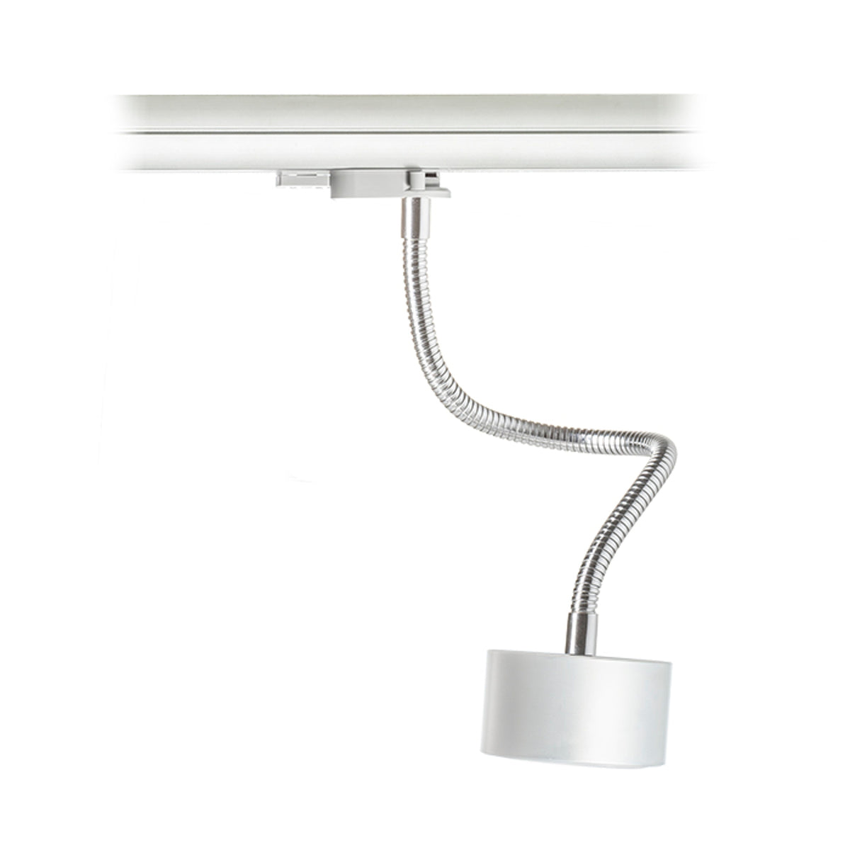 RENDL 3-circuit track system PIXIE on goose neck for 3-circuit tracks silver grey chrome 230V LED GX53 7W R10641 1