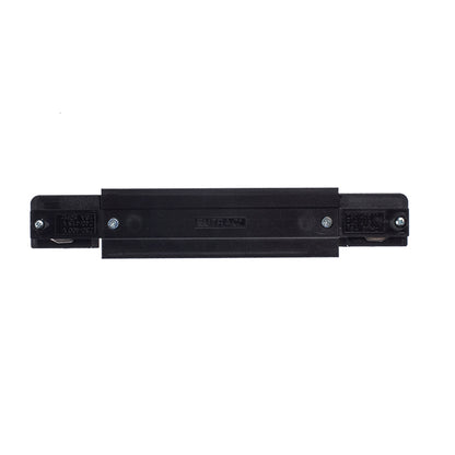 RENDL 3-circuit track system EUTRAC straight connector with feed-in black 230V  R11321 2