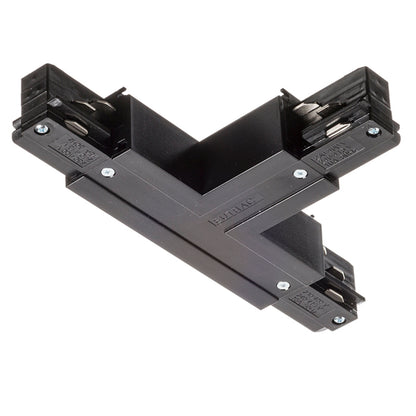RENDL 3-circuit track system EUTRAC T connector, polarity right black 230V  R11333 1