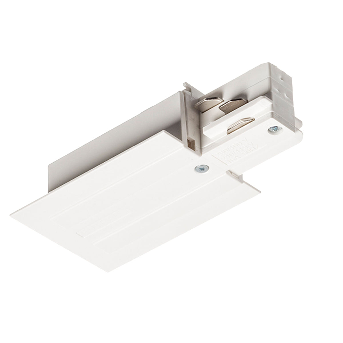 RENDL 3-circuit track system EUTRAC feed-in for recessed 3-circuit tracks, polarity left white  230V  R11342 2