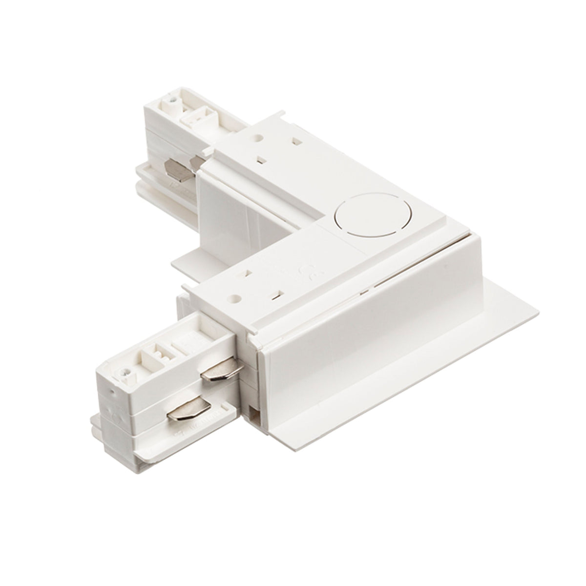 RENDL 3-circuit track system EUTRAC L connector for recessed 3-circuit tracks (outer polarity white  230V  R11344 2