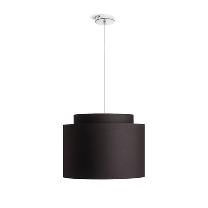 RENDL shades, shade bases, pendent sets DOUBLE 40/30 shade Polycotton black/golden foil max. 23W R11461 4