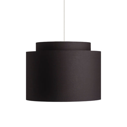 RENDL shades, shade bases, pendent sets DOUBLE 40/30 shade Polycotton black/golden foil max. 23W R11461 6