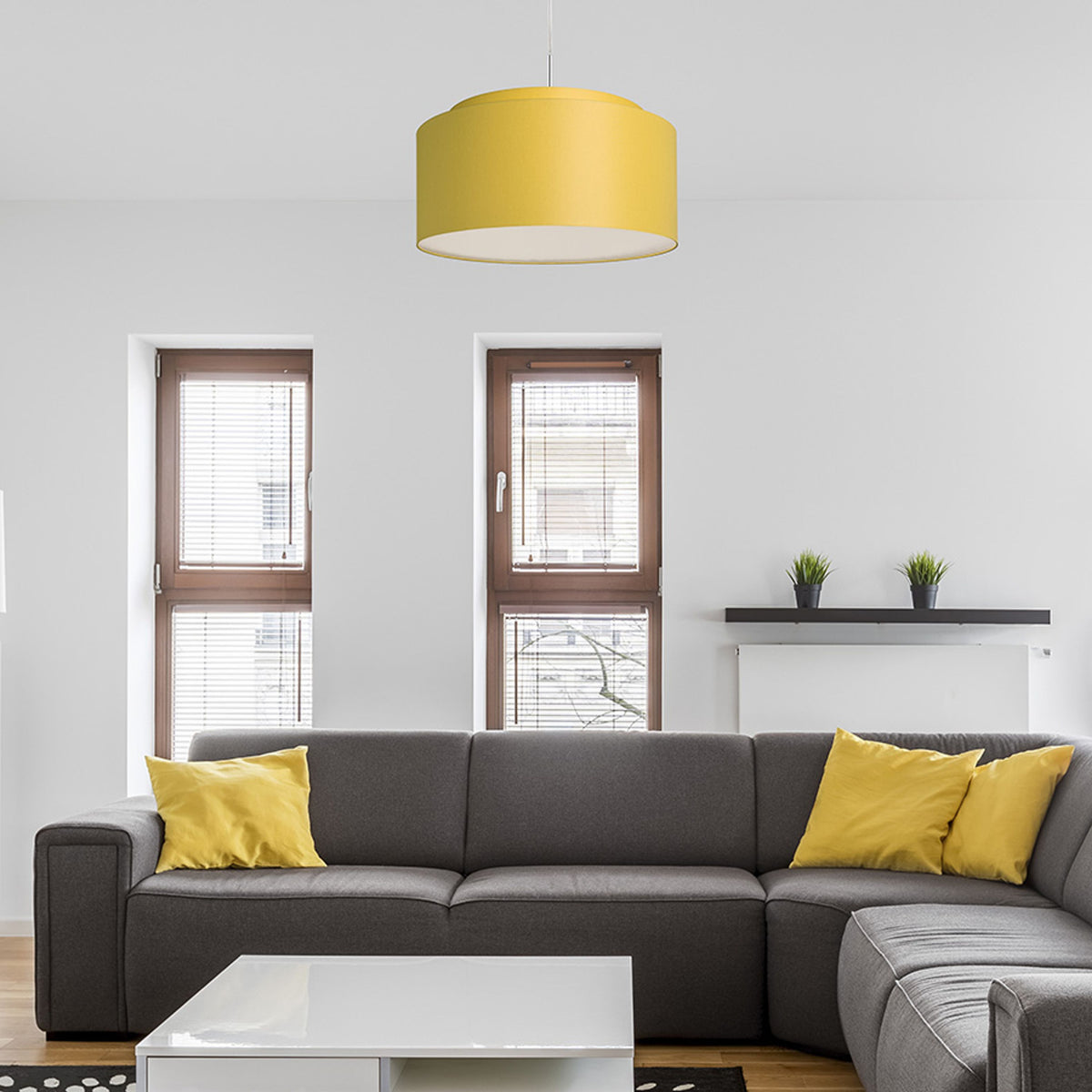 RENDL shades, shade bases, pendent sets DOUBLE 55/30 shade Chintz apricot/white PVC max. 23W R11508 2