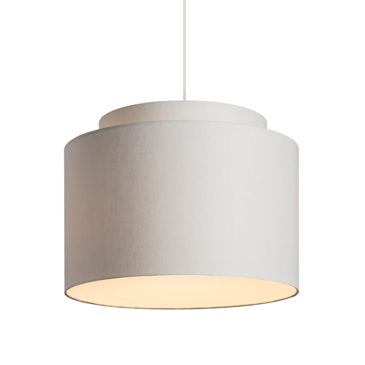 RENDL shades, shade bases, pendent sets DOUBLE 40/30 shade Chintz light grey/white PVC max. 23W R11553 7