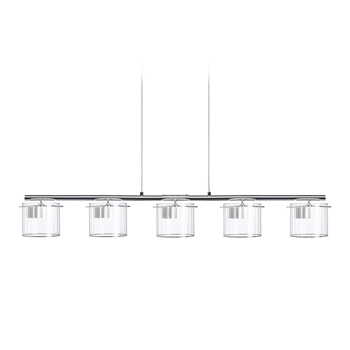 RENDL pendant lamp ESTRA V pendant white clear glass 230V LED 5x5W  3000K R11678 3