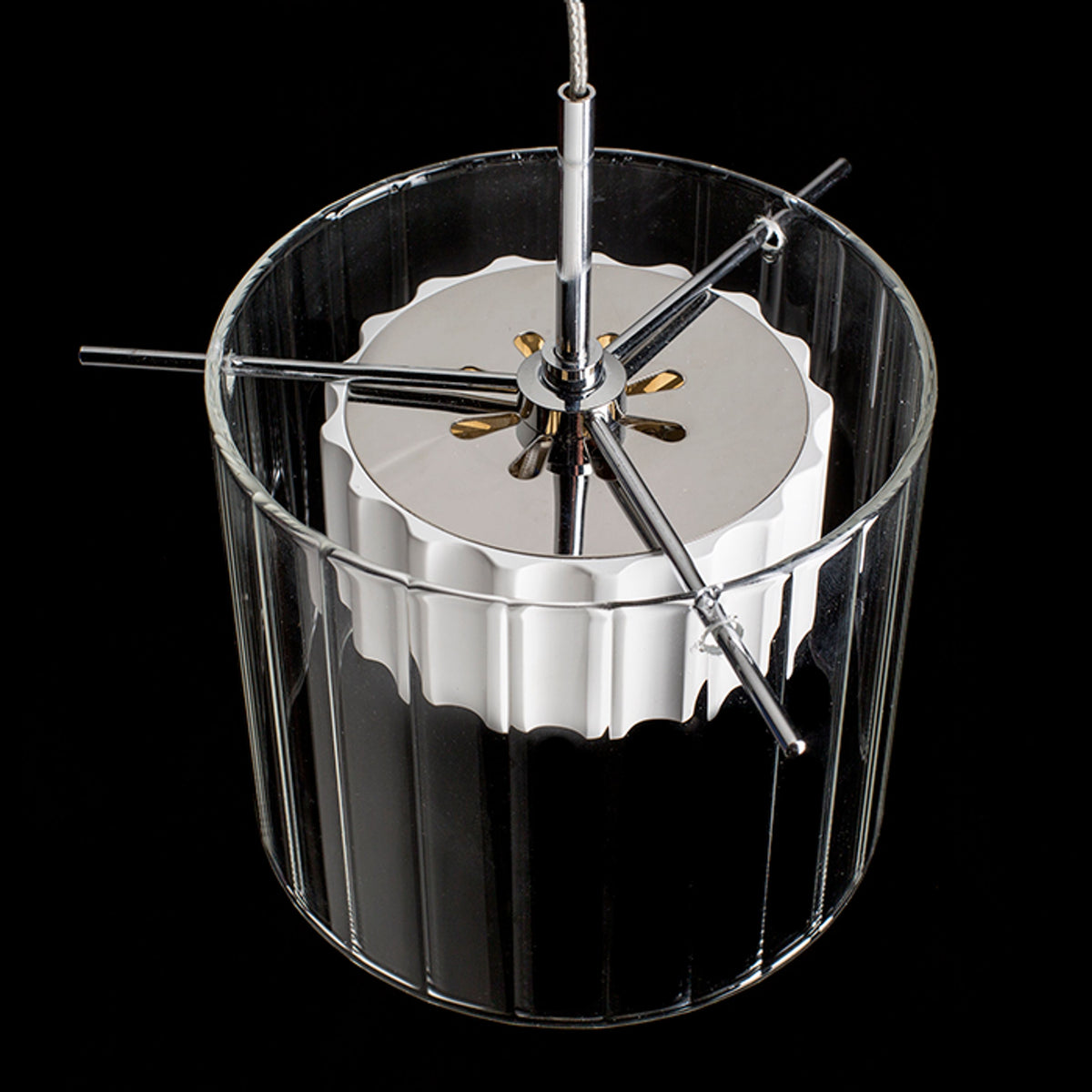 RENDL pendant lamp ESTRA I pendant white clear glass 230V LED 5W  3000K R11679 3