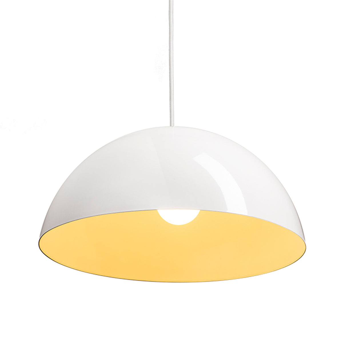 RENDL pendant lamp MONROE 40 pendant shiny white/white  230V LED E27 30W R11707 2