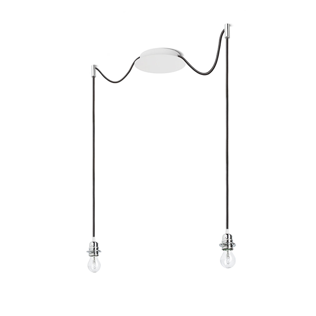 RENDL shades, shade bases, pendent sets KOMBIX 2 pendant set WB+BC+CHF   230V LED E27 2x15W R11778 6