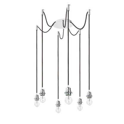 RENDL shades, shade bases, pendent sets KOMBIX 6 pendant set WB+BC+CHF   230V LED E27 6x15W R11780 1