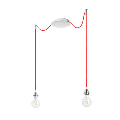 RENDL shades, shade bases, pendent sets KOMBIX 2 pendant set CHB+RC+CHF   230V LED E27 2x15W R11784 1
