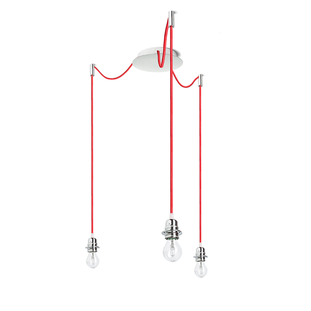 RENDL shades, shade bases, pendent sets KOMBIX 3 pendant set CHB+RC+CHF   230V LED E27 3x15W R11785 3