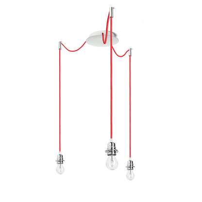 RENDL shades, shade bases, pendent sets KOMBIX 3 pendant set CHB+RC+CHF   230V LED E27 3x15W R11785 3
