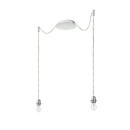 RENDL shades, shade bases, pendent sets KOMBIX 2 pendant set CHB+TC+CHF   230V LED E27 2x15W R11787 4